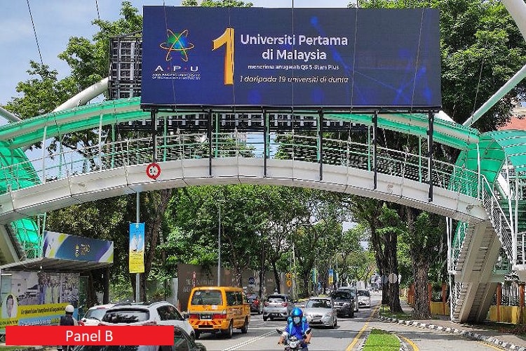 Digital Overhead Bridge Billboard at Jalan Sultan Ahmad Shah, George Town, Penang (near UOB)