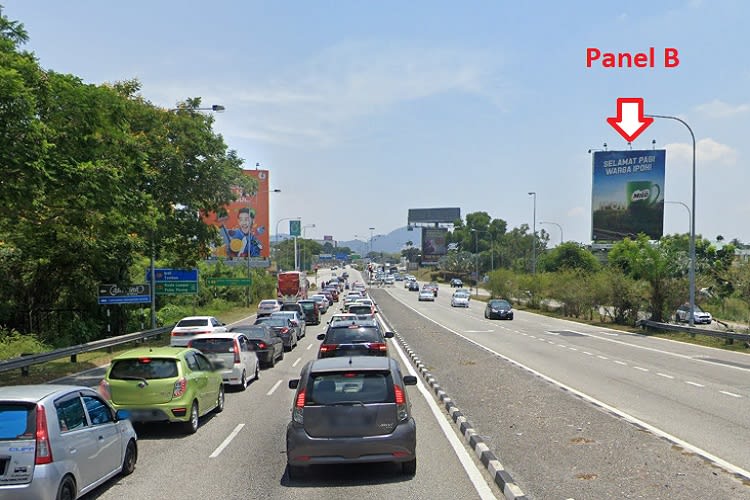 Vertical Unipole Billboard at Jalan Sultan Azlan Shah - Jalan Tasek, Ipoh, Perak