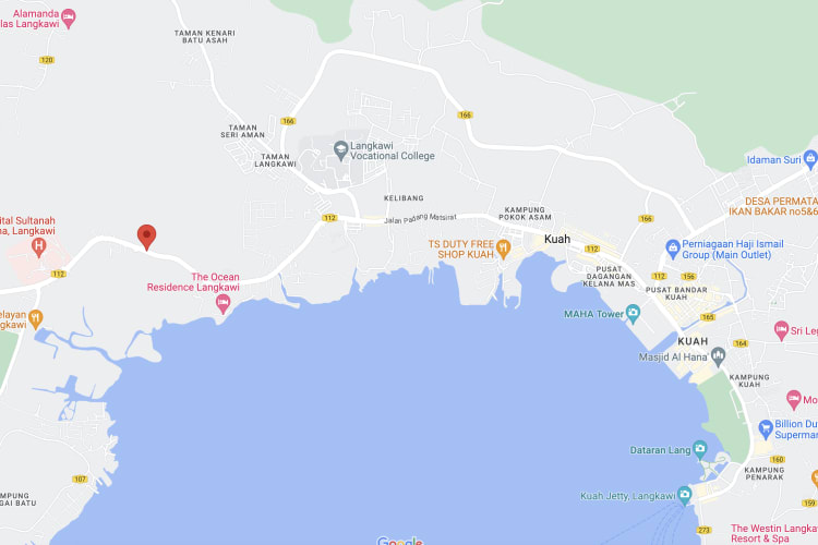 Jalan Padang Matsirat, Langkawi, Kedah (after Hospital Langkawi)