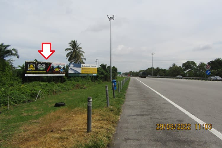 1 Sided Free Standing Billboard at NSE Highway KM 128.2 after Plaza Tol Sungai Dua, Penang