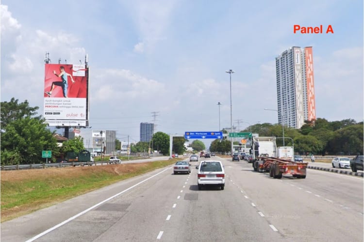 2 Sided Vertical Unipole Billboard at Jalan Baru, Perai, Penang (opposite Megamal Pinang)