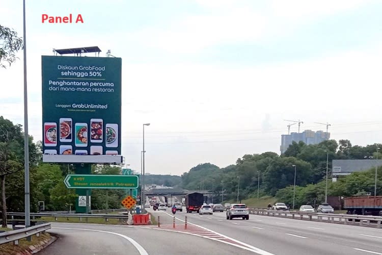 2 Sided Vertical Unipole Billboard at SKVE Highway KM 6.4, Putrajaya