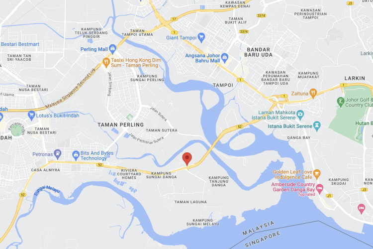 Map - Horizontal Unipole Billboard at Coastal Highway KM11.7 - Nusajaya, Johor Bahru, Johor