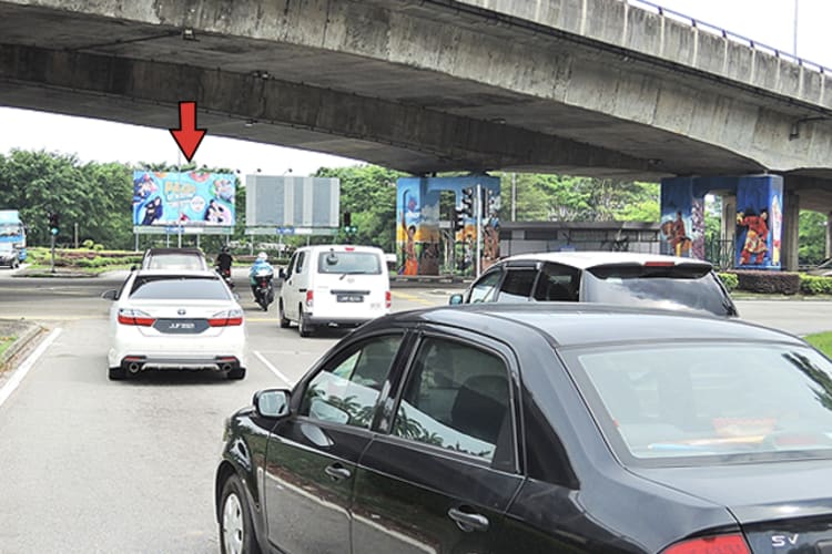 1 Panel Free Standing Billboard at Jalan Kota Tinggi / Pasir Gudang Highway interchange, Johor Bahru, Johor (from Pasir Gudang Highway)