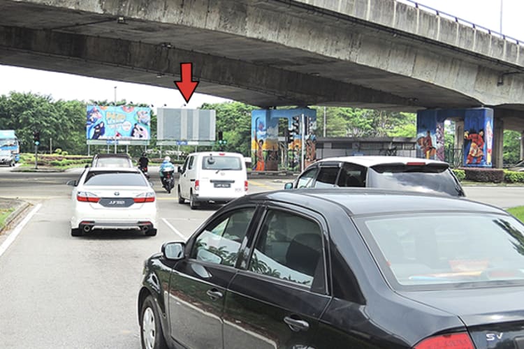 1 Panel Free Standing Billboard at Jalan Kota Tinggi / Pasir Gudang Highway interchange, Johor Bahru, Johor