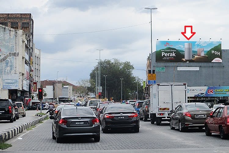 1 Sided Horizontal Wall-Banner Billboard at Jalan C.M. Yusuff, Ipoh, Perak