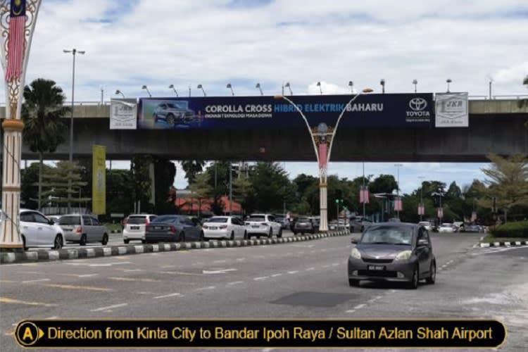 2 Sided Overhead Bridge Billboard at Jalan Sultan Azlan Shah, Ipoh, Perak (near Sultan Azlan Shah Airport)
