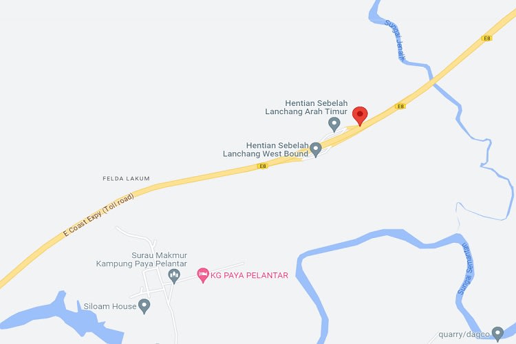 East Coast Expressway KM 90.25 near Hentian Sebelah Lanchang, Lanchang, Pahang