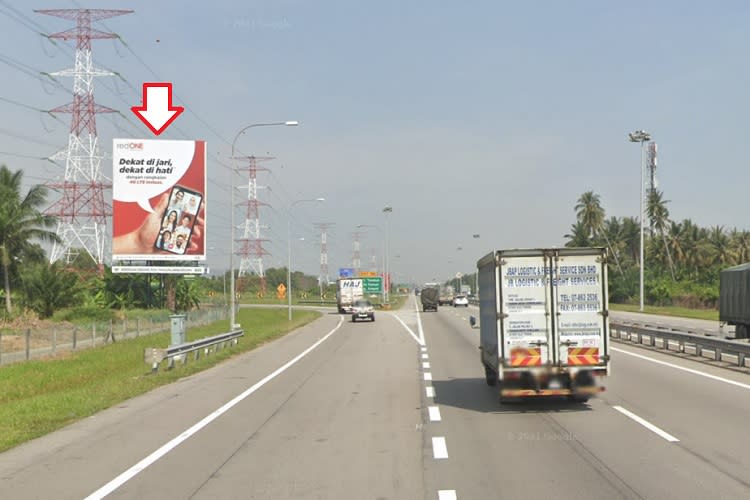 1 Sided Vertical Minipole Billboard at NSE KM 151.1 (NB), Simpang Ampat, Penang (near Plaza Tol Bukit Tambun)