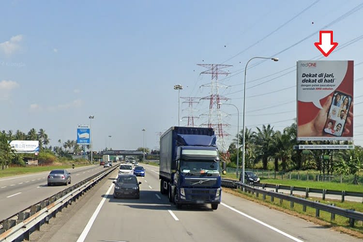 1 Sided Vertical Minipole Billboard at NSE KM 151.1 (SB), Simpang Ampat, Penang (near Plaza Tol Bukit Tambun)