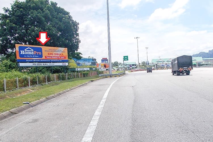 1 Panel Free Standing Billboard at NSE Highway KM280.6, Ipoh, Perak (Before Plaza Tol Ipoh Selatan)