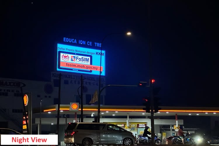 Night View - Horizontal Digital Screen Billboard at Jalan Nibong Tebal, Nibong Tebal, Penang