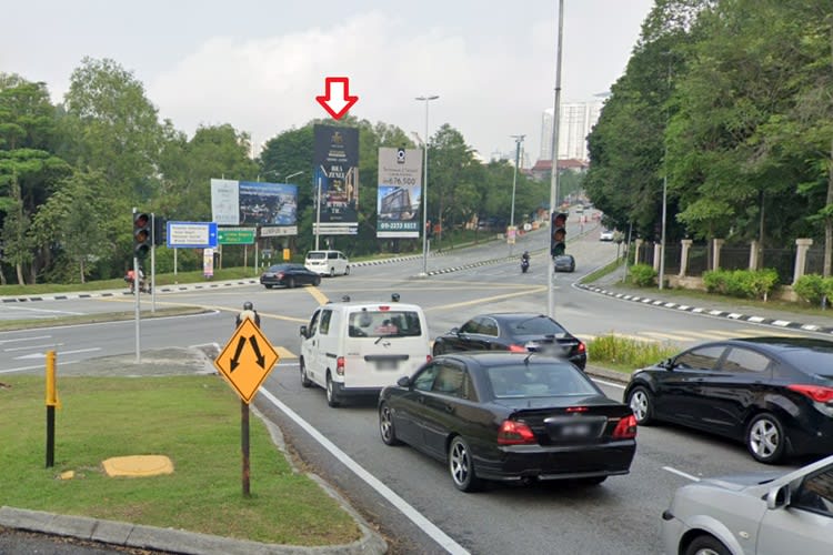 1 Sided Vertical Minipole Billboard at Jalan Dutamas 1, Solaris Dutamas, Kuala Lumpur (near Publika)