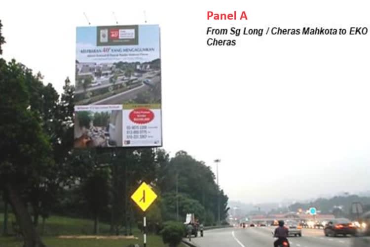 2 Sided Unipole Billboard at Cheras-Kajang Expressway KM12.7, Cheras, Selangor