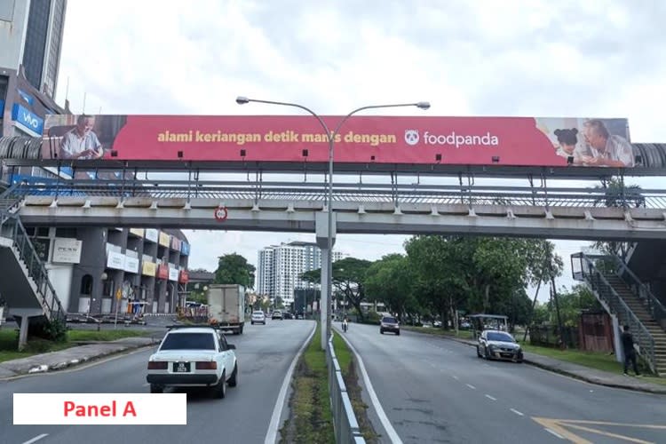 2 Sided Overhead Bridge Billboard at Jalan Green, Kuching, Sarawak (Near Wisma Saberkas)