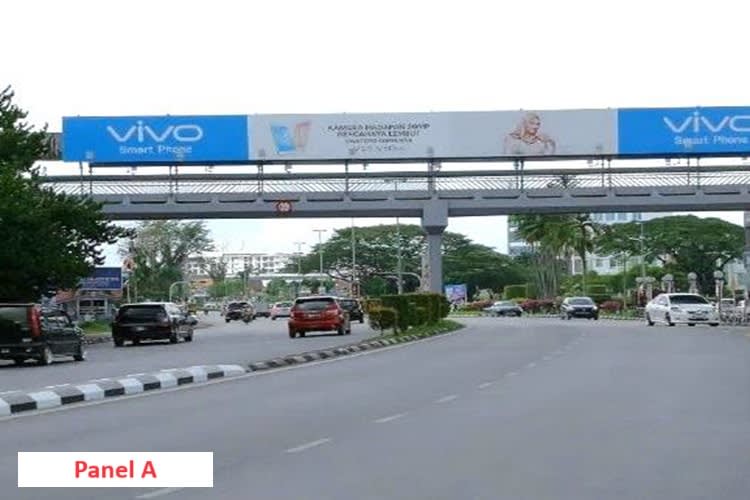 2 Sided Overhead Bridge Billboard at Jalan Tun Abang Haji Openg, Kuching, Sarawak (Near Wisma Saberkas)