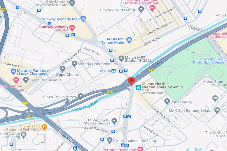 Jalan Cheras near Exit to Sungai Besi Expressway, Kuala Lumpur