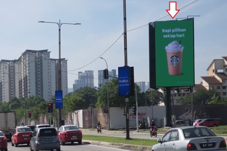 2 Sided Digital Screen Billboard at Jalan Cochrane/ Jalan Shelley, Kuala Lumpur