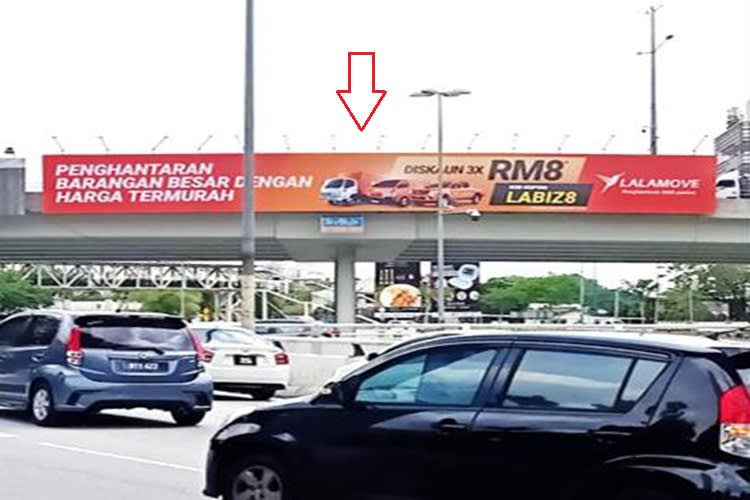 1 Sided Overhead Bridge Billboard at Bulatan Cheras, Kuala Lumpur (near Stadium Velodrome)