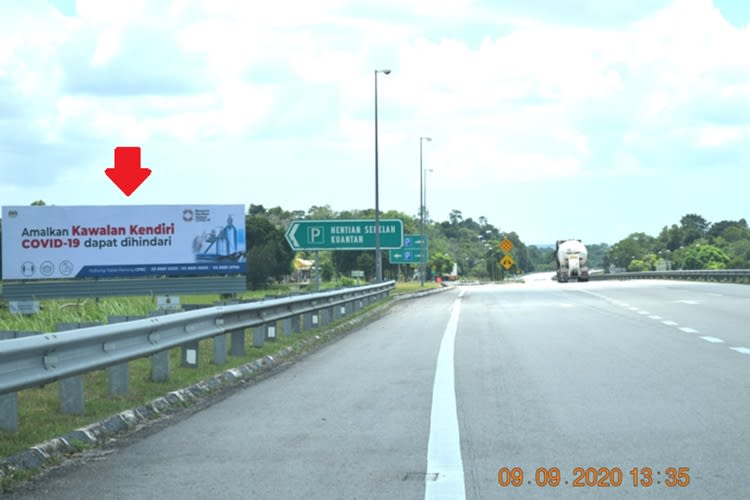 1 Sided Free Standing Billboard at East Coast Expressway KM 233.95, Kuantan, Pahang near Hentian Sebelah Kuantan