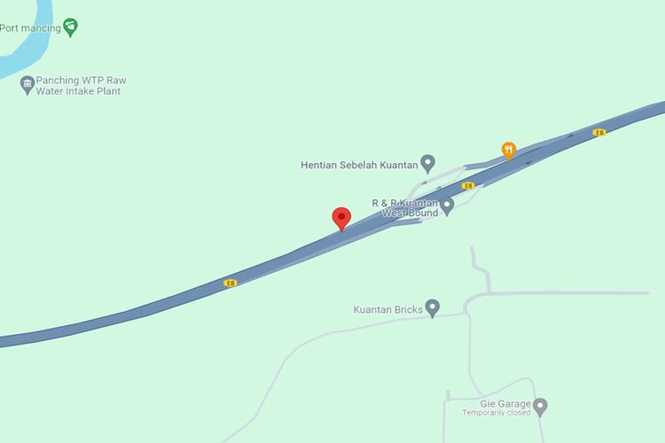 East Coast Expressway KM 233.95, Kuantan, Pahang near Hentian Sebelah Kuantan
