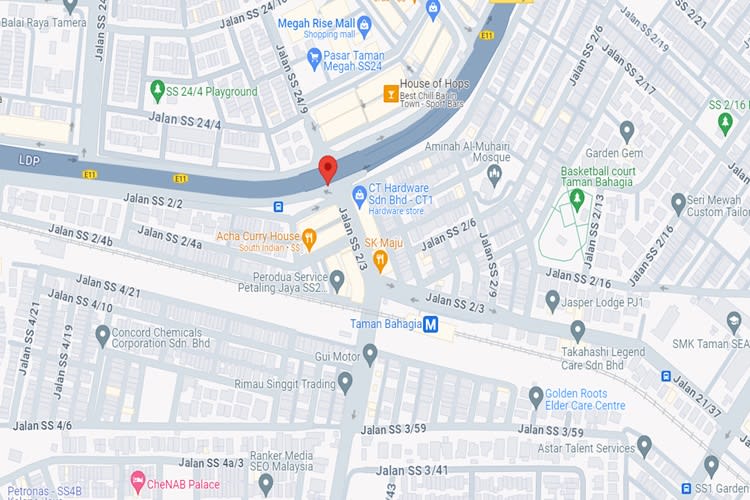 LDP Highway KM10.55, Petaling Jaya, Selangor (at Taman Bahagia Intersection [A])