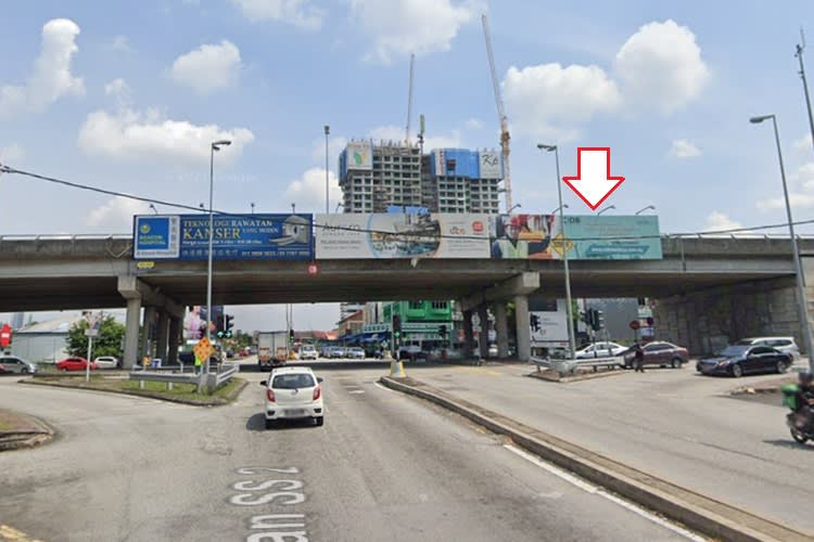 1 Sided Overhead Bridge Billboard at LDP Highway KM10.55, Petaling Jaya, Selangor