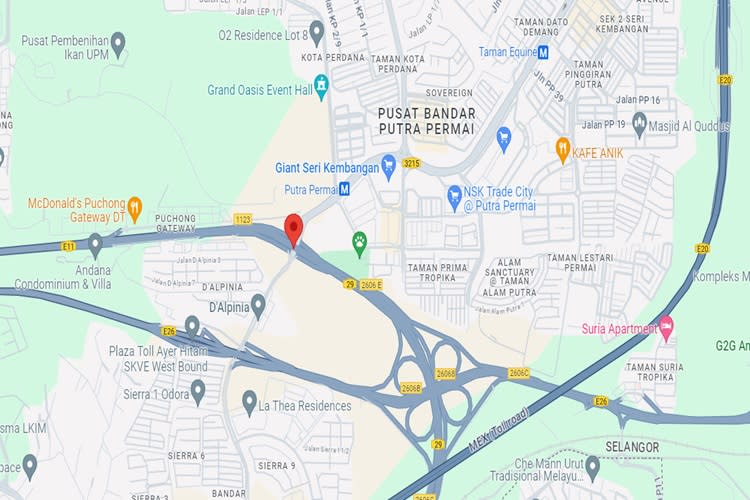 LDP Highway KM32.7, Seri Kembangan, Selangor (at Equine Interchange, towards Puchong)