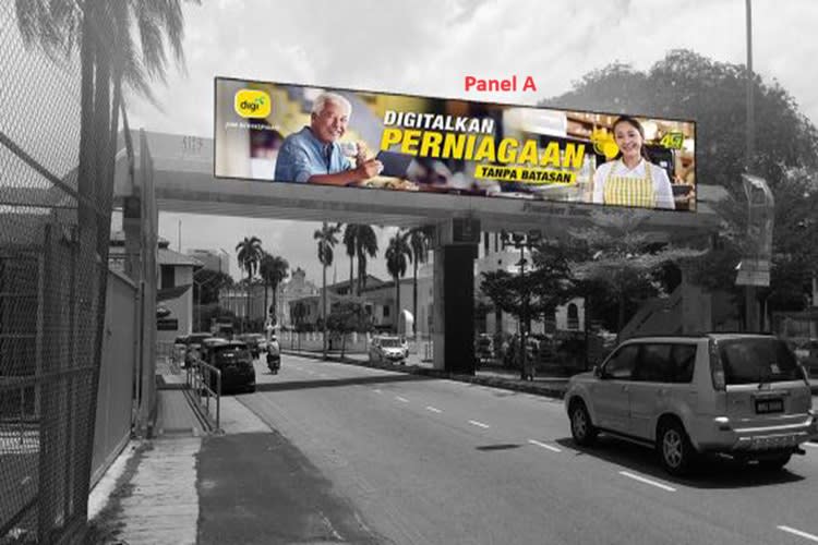 2 Sided Overhead Bridge Billboard at Lebuh Farquhar, George Town, Penang (in front of Sekolah St. Xavier)