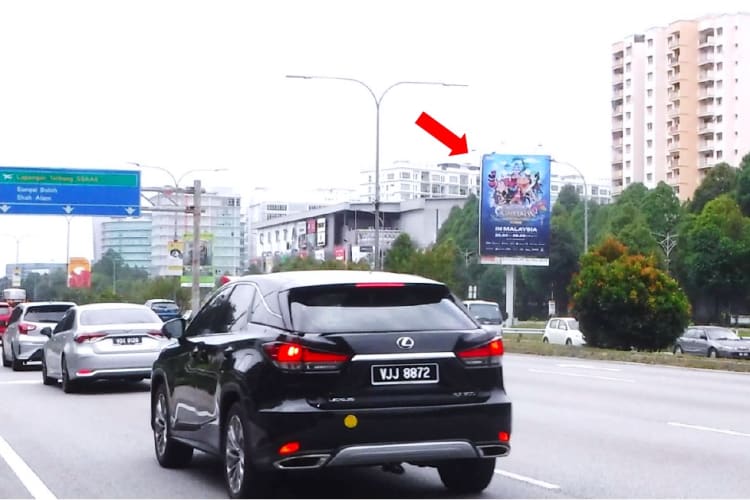 1 Sided Vertical Minipole Billboard at Jalan Lapangan Subang, Ara Damansara, Selangor (near Citta Mall)