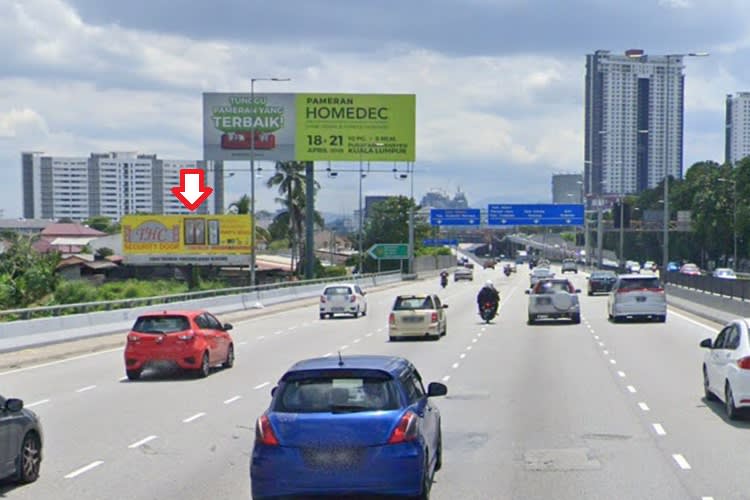 1 Panel Free Standing Billboard at MRR2 Highway KM30.2, Pandan Indah, Ampang, Selangor