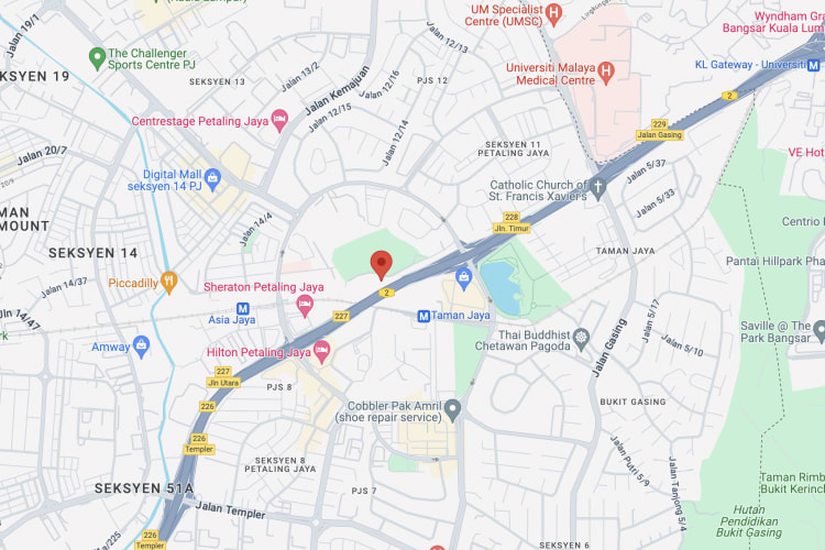 Federal Highway, Petaling Jaya, Selangor (near interchange to Taman Jaya)