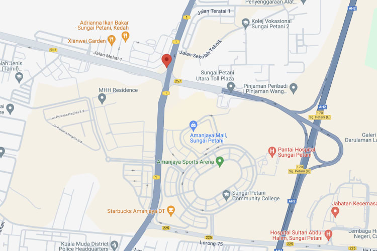 Jalan Badlishah / Jalan Lencongan Barat, Sungai Petani, Kedah (near Plaza Tol Sungai Petani Utara)