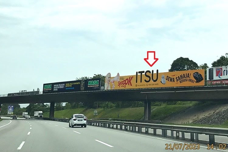 1 Sided Overhead Bridge Billboard at NSE KM390, Behrang, Perak (SB)