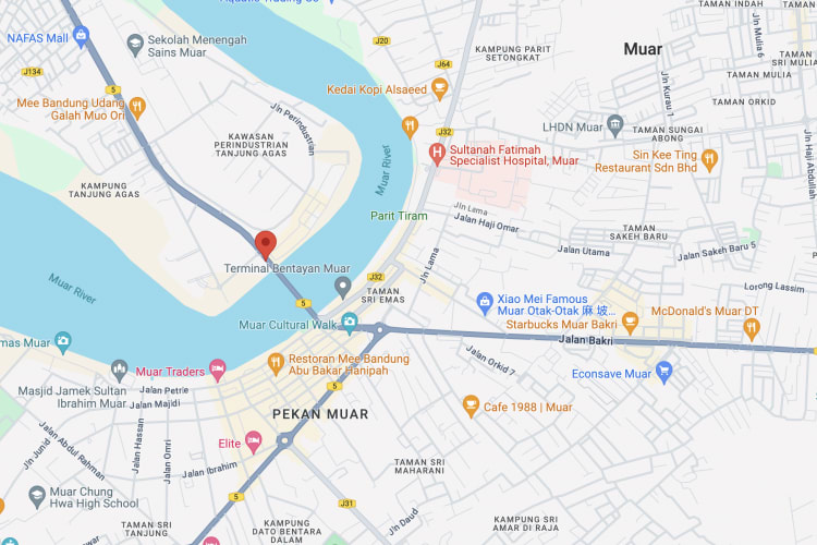 Jalan Kesang, Muar, Johor (right beside NSK Trade City near Sultan Ismail Bridge)