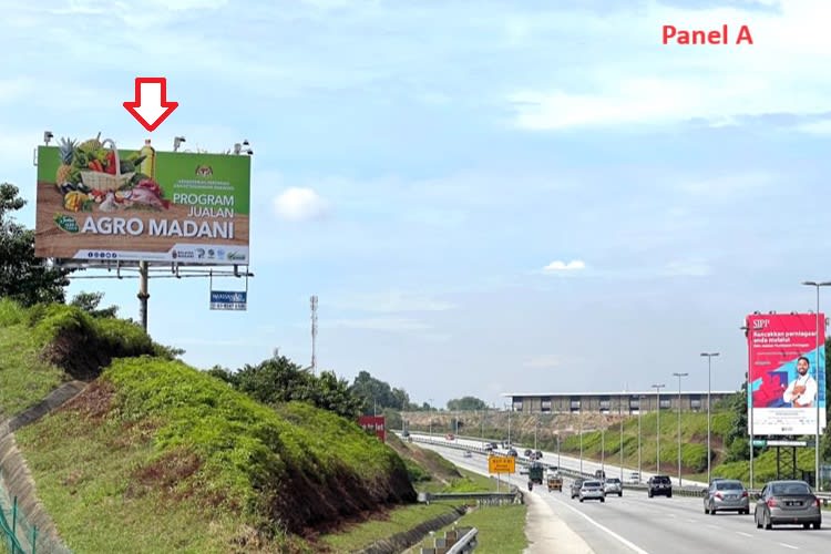 2 Sided Horizontal Unipole Billboard at MEX Highway KM22.2, Cyberjaya, Kuala Lumpur