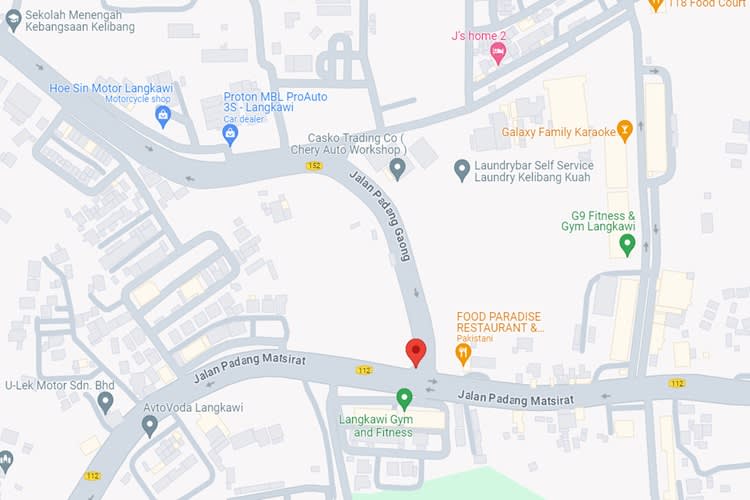 Jalan Padang Matsirat/ Jalan Gaong, Langkawi, Kedah (towards Jalan Padang Gaong [B])