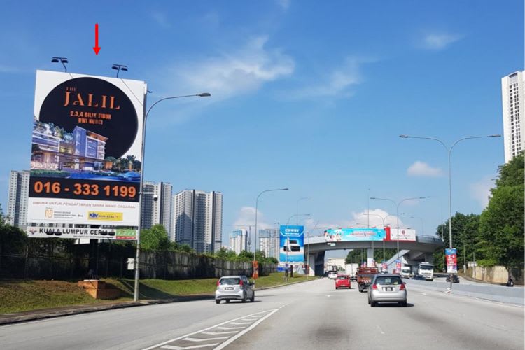 1 Sided Vertical Minipole Billboard at Pavilion 2 Bukit Jalil, Lebuhraya Bukit Jalil, Kuala Lumpur