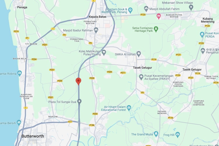 NSE KM126.8, Kepala Batas, Penang (near Plaza Tol Sungai Dua)