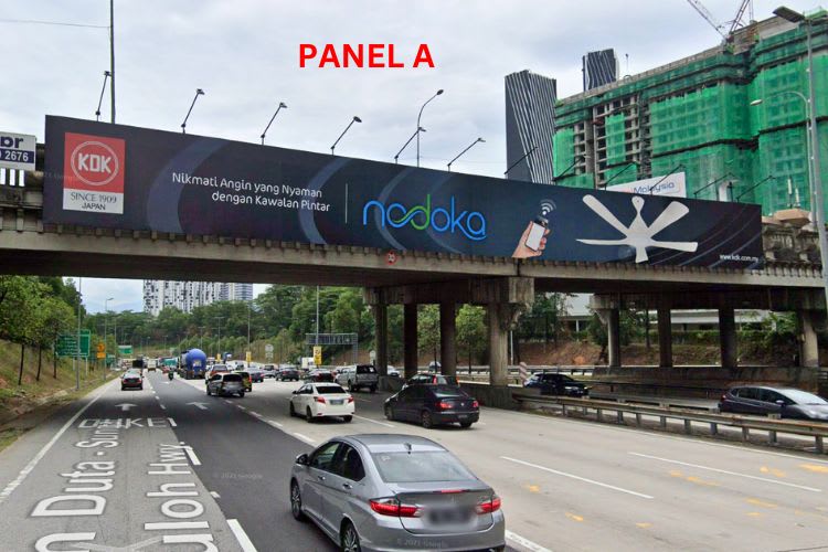 2 Sided Overhead Bridge Billboard at Jalan Duta - Sungai Buloh Highway, Sri Hartamas, Kuala Lumpur (near Plaza Toll Duta)