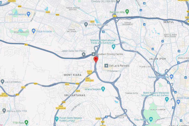 Jalan Duta - Sungai Buloh Highway, Sri Hartamas, Kuala Lumpur (near Plaza Toll Duta)