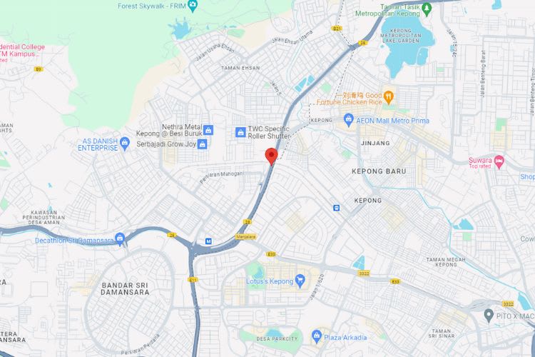 Jalan Kepong, Kuala Lumpur (next to Kepong Sentral Commuter Station