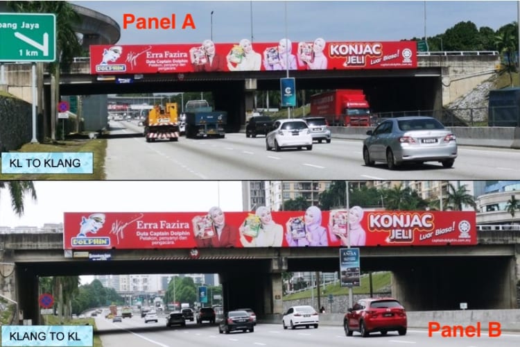 Overhead Bridge Billboard at KESAS KM38.75, Subang Jaya, Selangor