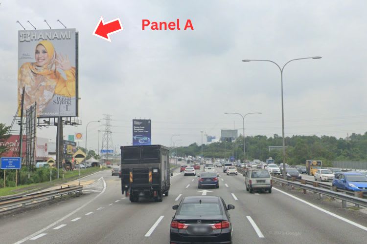 2 Sided Vertical Unipole Billboard at Federal Highway KM17.2, Shah Alam, Selangor (near Batu Tiga Federal Highway Shell Station)