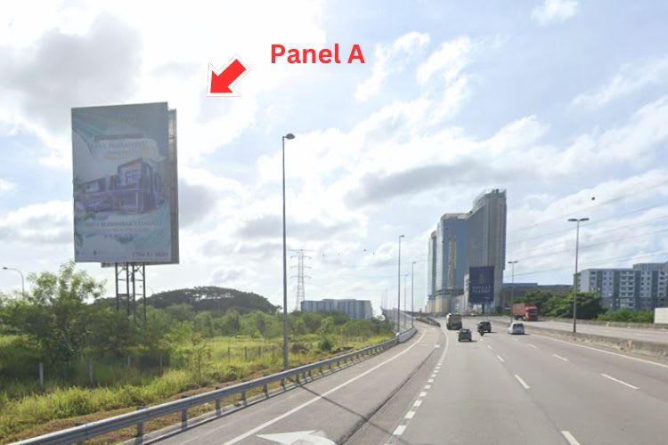 2 Sided Vertical Unipole Billboard at EDL Highway KM5.6, Johor Bahru, Johor (near Mid Valley Southkey)