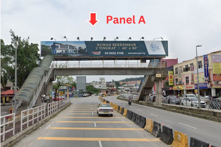 2 Sided Overhead Bridge Billboard at Pusat Bandar Rawang, Rawang, Selangor