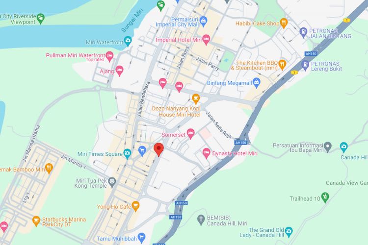 Jalan Kingsway, Miri, Sarawak (in the heart of Miri)