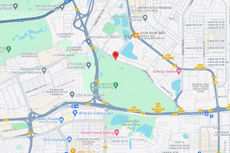 Jalan SS7/2, Subang jaya, Selangor (near MAS Traning Centre)