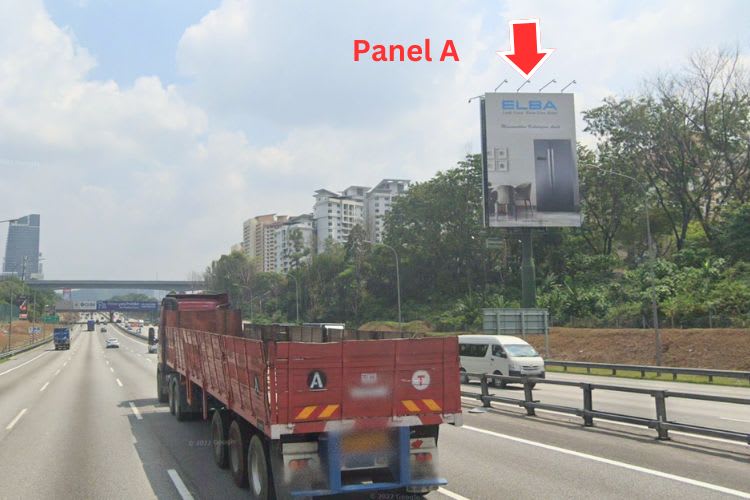 2 Sided Vertical Unipole Billboard at NKVE KM18.5, Petaling Jaya, Selangor