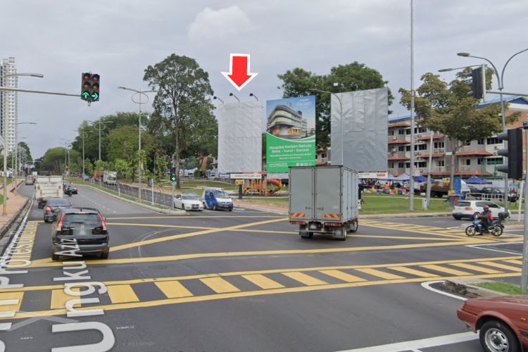 1 Panel Vertical Minipole Billboard at Jalan Profesor Diraja Ungku Aziz, Petaling Jaya, Selangor (near Jaya One)